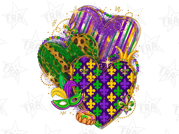 Mardi Gras hearts png sublimation design download, Happy Mardi Gras png, Mardi Gras carnival png, sublimate designs download 1.jpg