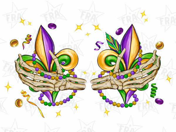 Skeleton hands Mardi Gras png sublimation design download, Happy Mardi Gras png, Mardi Gras Carnaval png, skeleton png, designs download.jpg