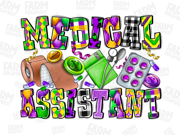 MA Medical Assistant Mardi Gras png sublimation design download, Happy Mardi Gras png, Nurse png, Nursing png, sublimate designs download.jpg