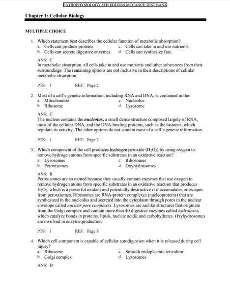 Latest 2023 Pathophysiology The Biologic Basis for Disease 8th Edition By Kathryn L McCance Test bank (1).JPG