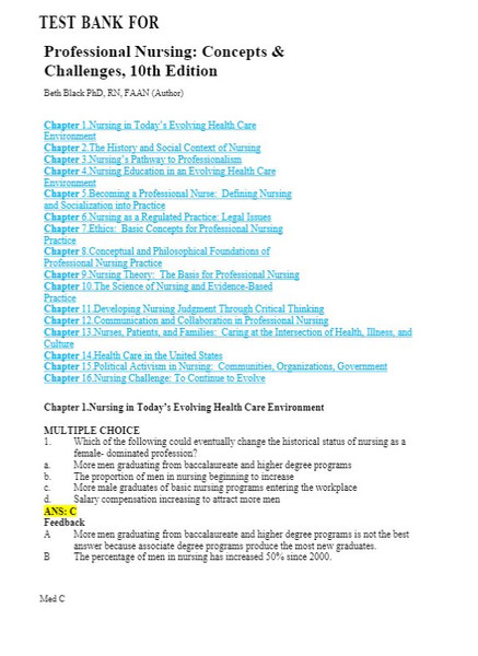 Latest 2023 Professional Nursing Concepts & Challenges, 10th Edition By Beth Black PhD, RN Test bank  All Chapters (2).JPG