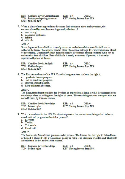 Latest 2023 Success in Practical Vocational Nursing 9th Edition Knecht Test bank  All chapters (4).JPG