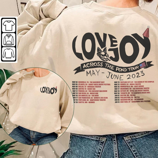 Lovejoy 2023 Music Shirt, 2 Side Across The Pond Tour 2023 Sweatshirt, Lovejoy Tour Concert.jpg