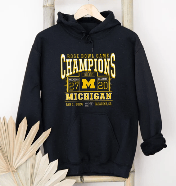 Rose Bowl Michigan Champions T-Shirt, Sweatshirt, Go Blue! Fan Spirit, Wolverines Tee masterpiece.png