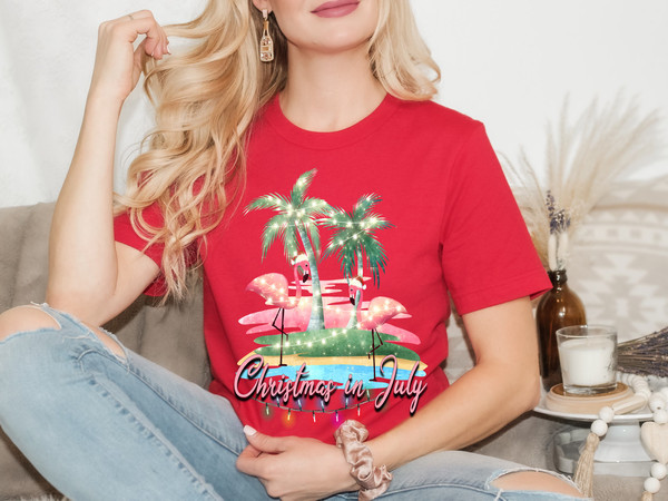 Christmas in July Shirt, Santa Shirt, Vacation Shirt, Mid of Year Shirt, Summer Vacation Shirt, Summer Santa Shirt, Holiday Vacation Shirt.jpg