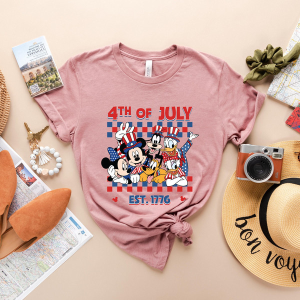 Disney Mickey and Minnie Fourth Of July Shirt, 4th of July Mickey Shirt, Disney 4th Of July Shirt, Fourth of July Disney Shirts, USA Tee.jpg