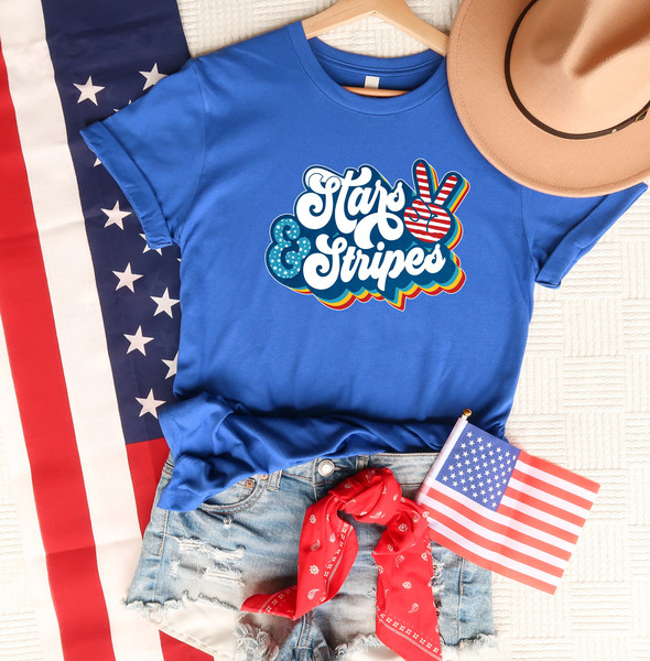 Stars And Stripes Shirt, USA Flag Shirt, America Peace Shirt, Patriotic Shirt, American Shirt, 4th Of July Shirt, Independence Day Shirt.jpg