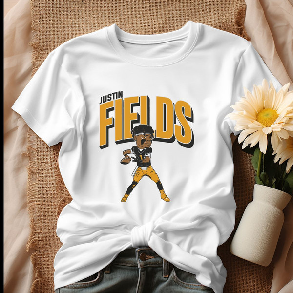 Justin Fields Caricature Pittsburgh Player Shirt, Tshirt.jpg