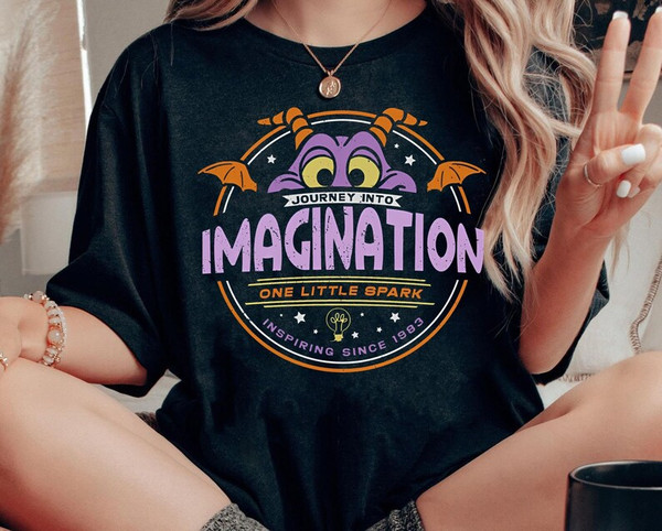 Funny Figment Journey Into Imagination One Little Spark Shirt  Disney Epcot Trip T-shirt  Purple Dragon Tee Disney Tri.jpg