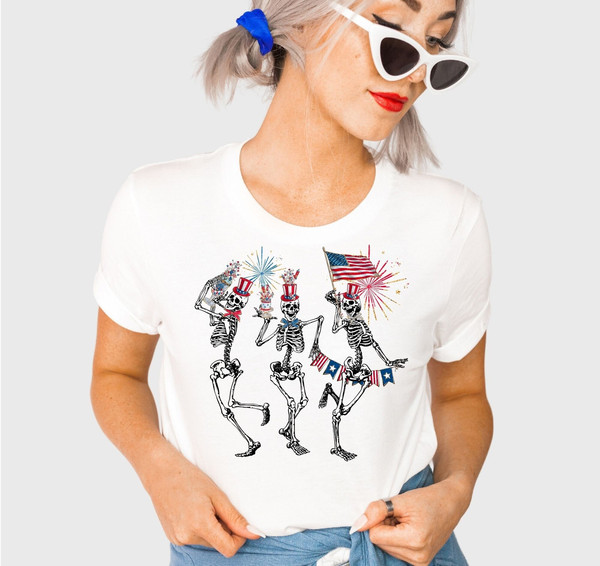 4th of July Skellies Shirt, 4th of July Shirt, Patriotic Shirt, Independence Day, USA Shirt, Red White and Blue.jpg