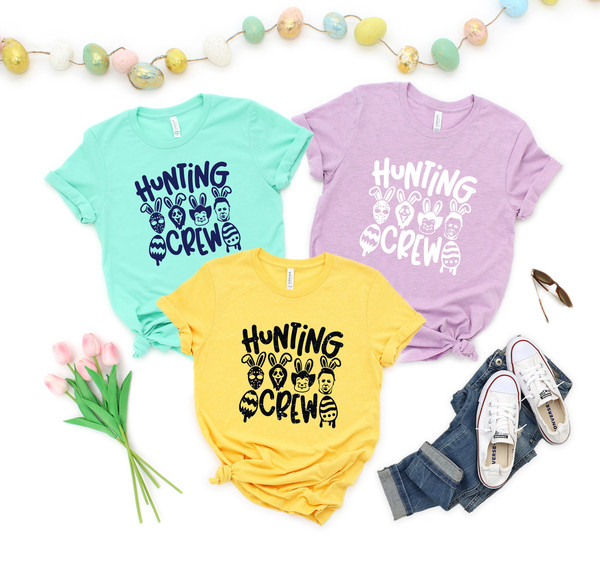 Hunting Crew Shirt, Egg Hunting Crew Shirt, Easter Egg Hunting, Easter Shirt, Family Matching Shirt, Easter Family Shirt, Funny Crew Shirt.jpg