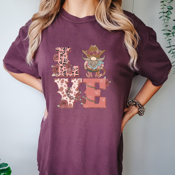 Retro Love Cowboy Shirt, Valentine's Day Shirt, Cowgirl Shirt, Western Valentine, Funny Valentine Shirts, Western Gifts, Comfort Colors®.jpg