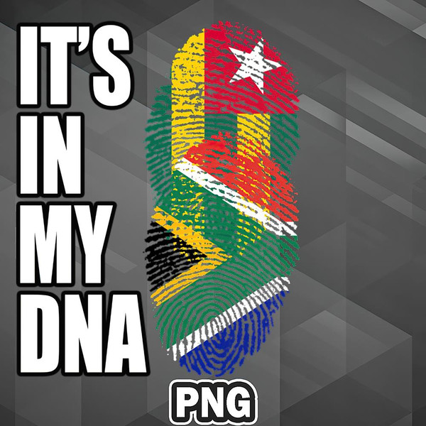 FRI1107231313907-African PNG Togolese And South African Mix Heritage DNA Flag PNG For Sublimation Print.jpg