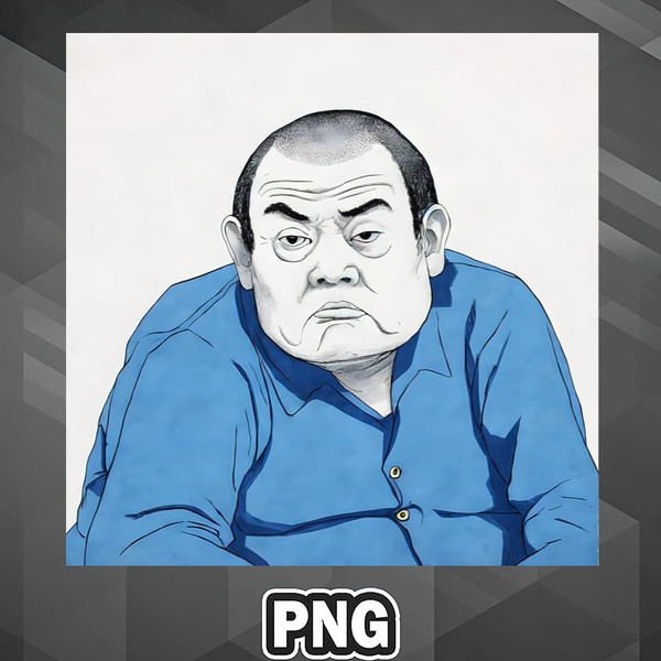 AS1007231309564-Asian PNG Old Pensive Asian Man In Blue Shirt Looking To Side PNG For Sublimation Print.jpg
