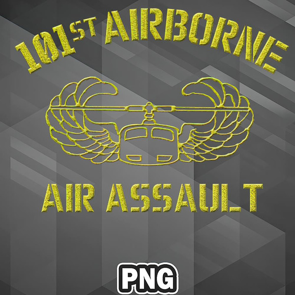 ABO06072308056-Army PNG 101st Airborne Air Assault Yellow PNG For Sublimation Print.jpg