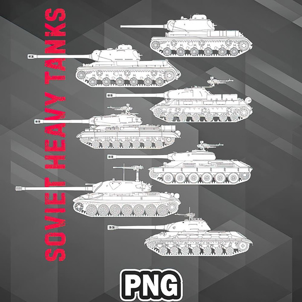 AMO0607230750593-Army PNG Soviet Heavy Tanks Joseph Stalin Family Of Tanks PNG For Sublimation Print.jpg