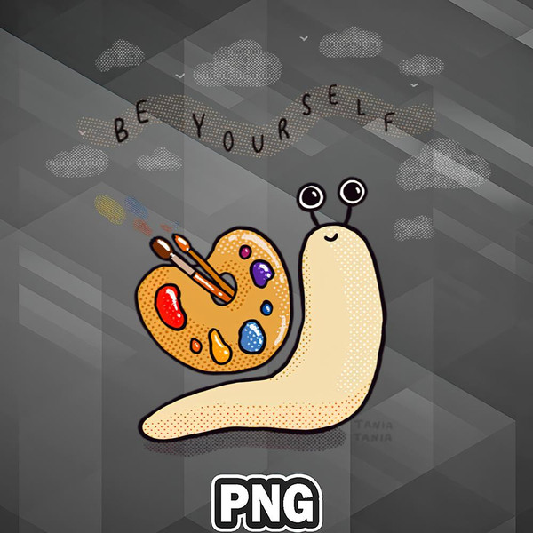 ATE060723101330-Artist PNG Be Yourself Artsy Snail PNG For Sublimation Print.jpg