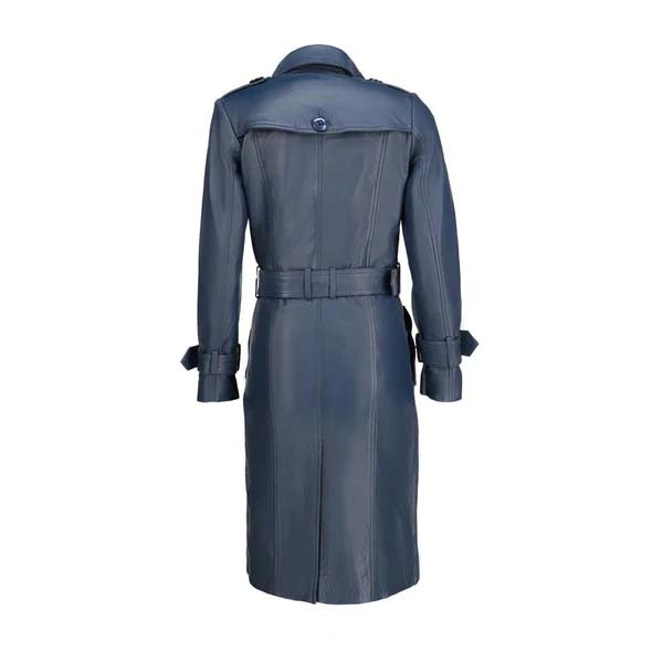 Womens Leather Long Coat-Blue_2.jpg