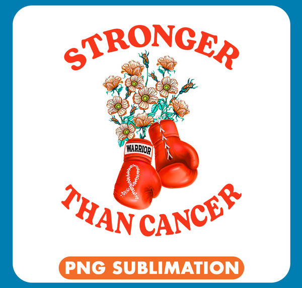 Funny Boxing Stronger Than Cancer Boxing Gloves Orange Kidney Cancer .jpg