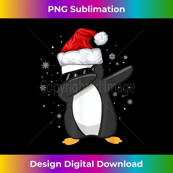 ZW-20240109-3095_Dabbing Penguin Santa Hat Xmas Pajama Funny Christmas Gift 0807.jpg