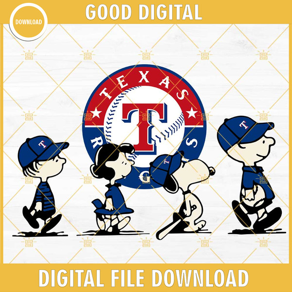 Snoopy Charlie Brown Texas Rangers SVG PNG DXF EPS Cricut Files.jpg