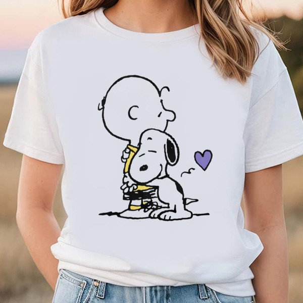 Peanuts Valentine's Day Charlie Brown And Snoopy T-Shirt .jpg