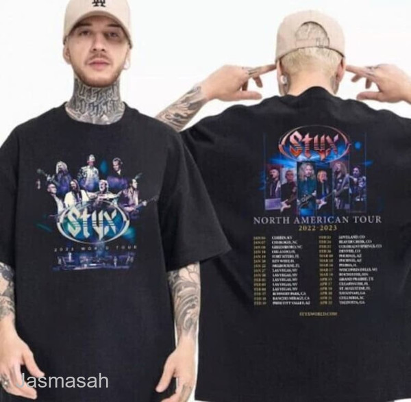 Styx Band T-Shirt, Styx Band World Tour 2023 Shirt, 2023 Music Festival Shirt, Styx Tour Shirt,  Styx North American Tour 2023 T-Shirt.jpg