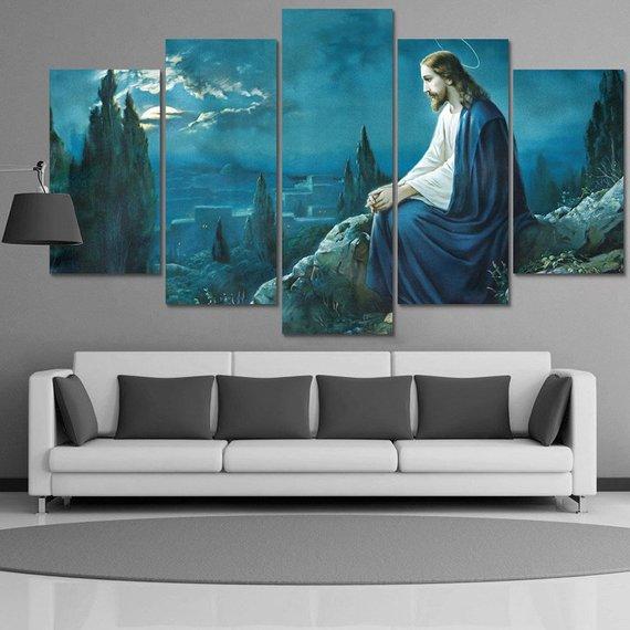 Jesus Christ Canvas Set Christian Religion Art.jpg