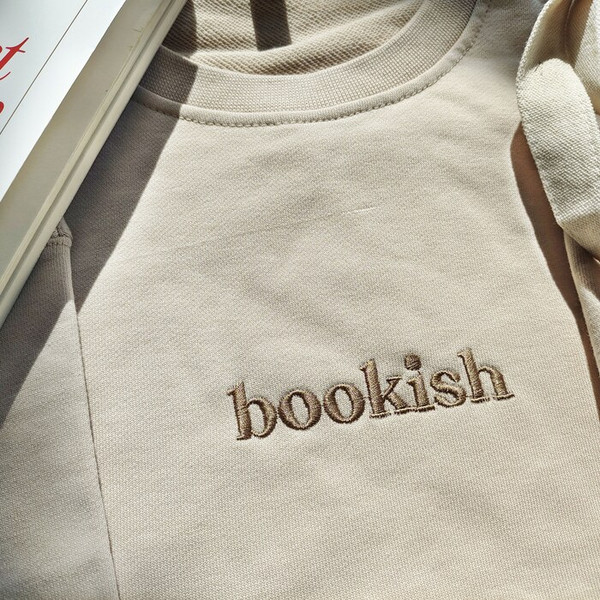 Bookish Embroidered Sweatshirt,Embroidered Sweatshirt,Trendy Sweatshirt,Reading Sweatshirt,Book Readers Gift,Book Readers Gift.jpg