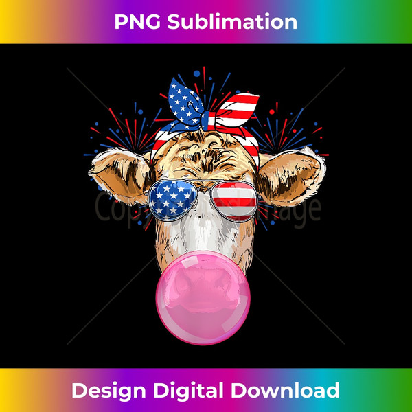 PV-20240127-2960_Cow Blowing Bubble Gum USA Flag Sunglasses Indepedence Day 0897.jpg