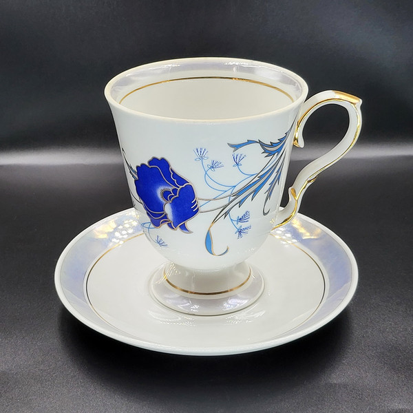 2 Large tea pair Blue Flower Dulevo. New.jpg