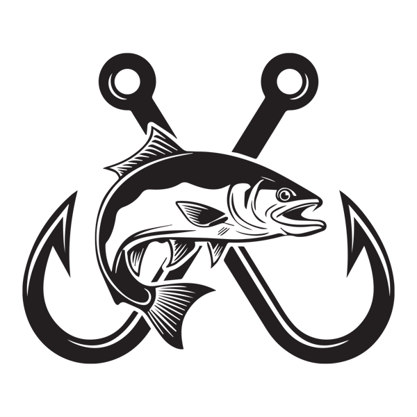Fishing hook silhouette icon Royalty Free Vector Image, silhouette