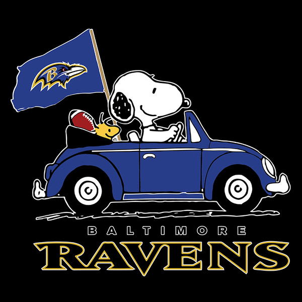 Funny Snoopy Driving Volkswagen Baltimore Ravens SVG.jpg