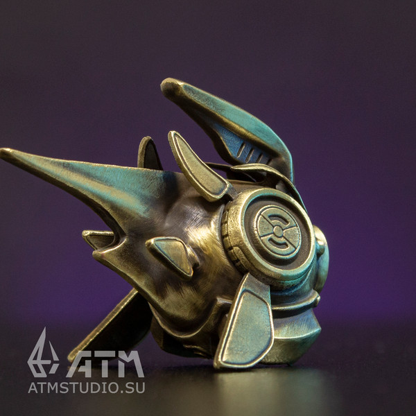 StarCraft Probius Probe metal collector's figure brass (5).jpg