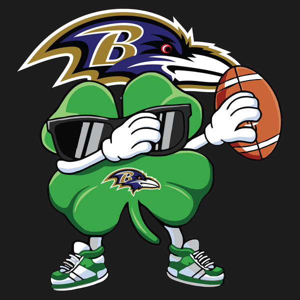 Dabbing Shamrock Football St Patricks Day Baltimore Ravens SVG.jpg