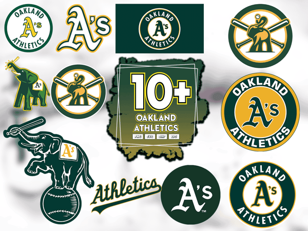 10  Files Oakland Athletics Baseball Svg Bundle, Oakland Baseball Lovers Svg.png