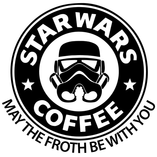 May The Froth Be With You Star Wars Starbucks Coffee Logo  White Claws SVG.jpg
