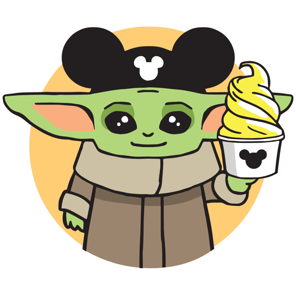 Baby Yoda Disney Snack Mickey Yoda Mickey Mouse Yoda Mickey Ears Mickey Icecream SVG.png