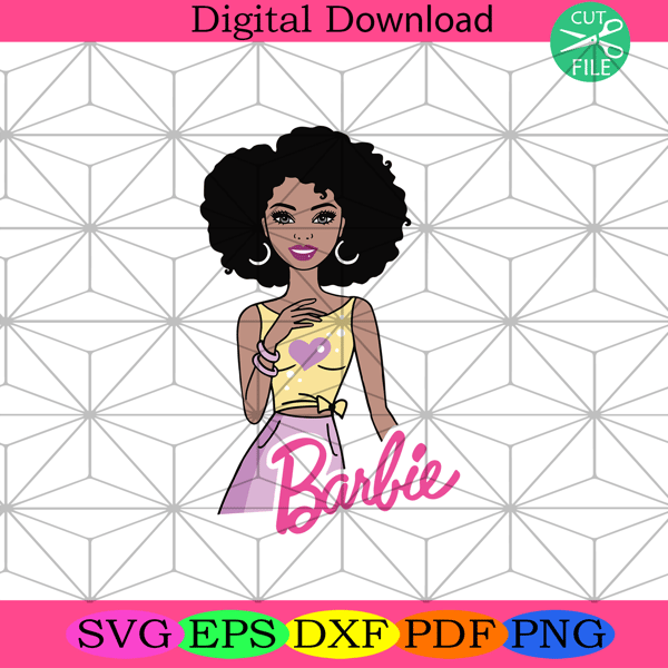 Black barbie girl svg Black barbie svg, Black barbie girl.png