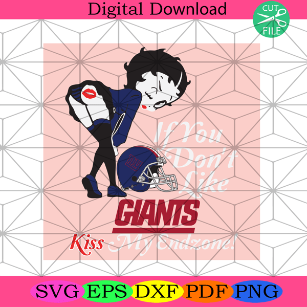 If You Dont Like Giants Kiss My Endzone Svg Sport Svg.png