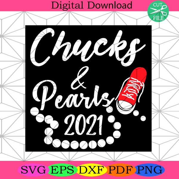 Red Chucks And Pearls 2021 Svg Trending Svg, Kamala Harris Svg - SilkySVG.png