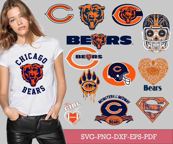 Chicago Bears Bundle Sport Svg, Chicago Bears Svg, Chicago Bears Logo, Chicago Bears Baseball.jpg
