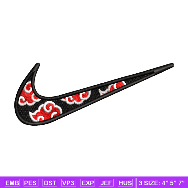 Akatsuki Nike embroidery design, Naruto embroidery, Nike design, anime design, anime shirt, Digital download 1.jpg