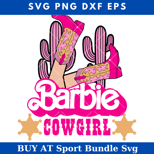 Barbie Cowgirl Svg, Western Barbie Svg, Barbie Bull Head Svg.jpg