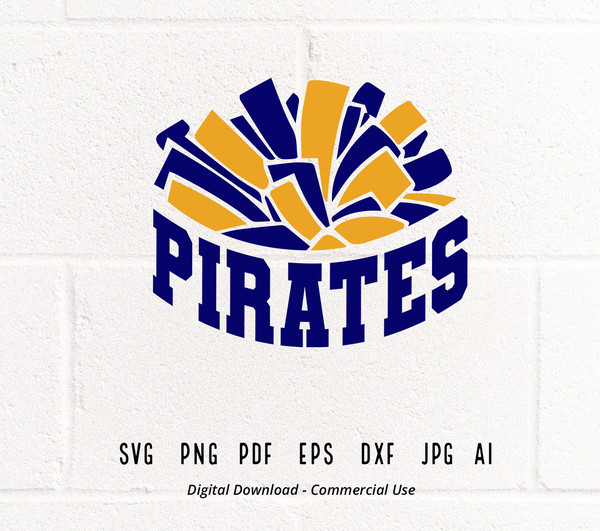 Pirates SVG, Pirates Cheer SVG PNG, Pirates Mascot svg, Pirates Pom Pom svg, Cheerleader svg, Pirates Shirt svg, Pirates Sport,School Spirit.jpg