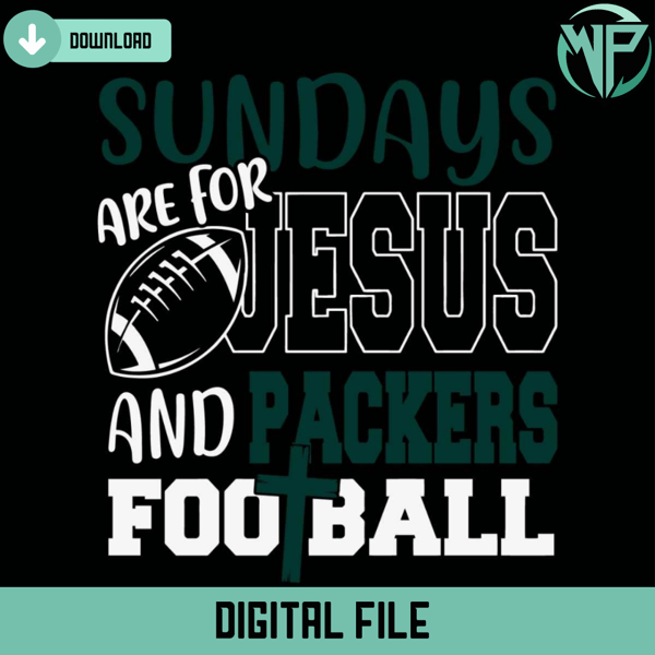 Sundays Are For Jesus And Packers Football Svg - Gossfi.com.jpg