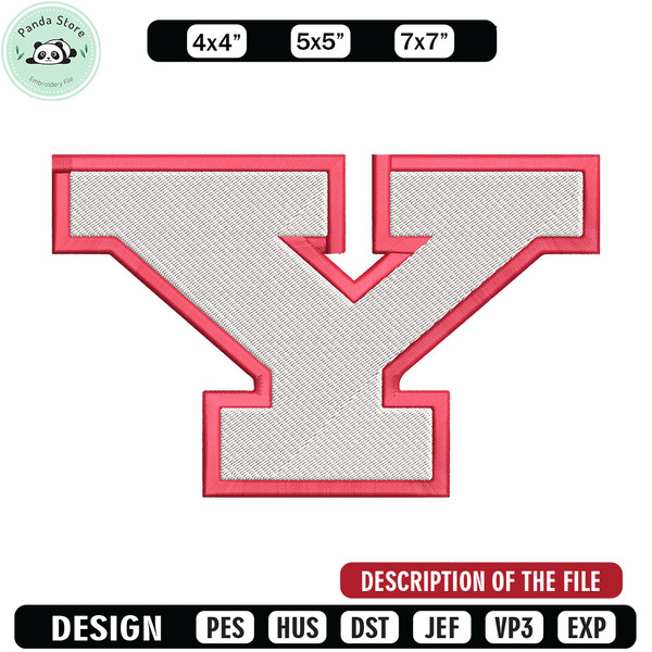 Youngstown State logo embroidery design,NCAA embroidery,Sport embroidery, Logo sport embroidery, Embroidery design.jpg