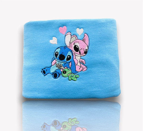 Disney Angel And Stitch Embroidered Shirt, Valentine Embroidery T-Shirt, Valentine Embroidered Sweatshirt, Valentine Embroidered Polo Shirt.jpg