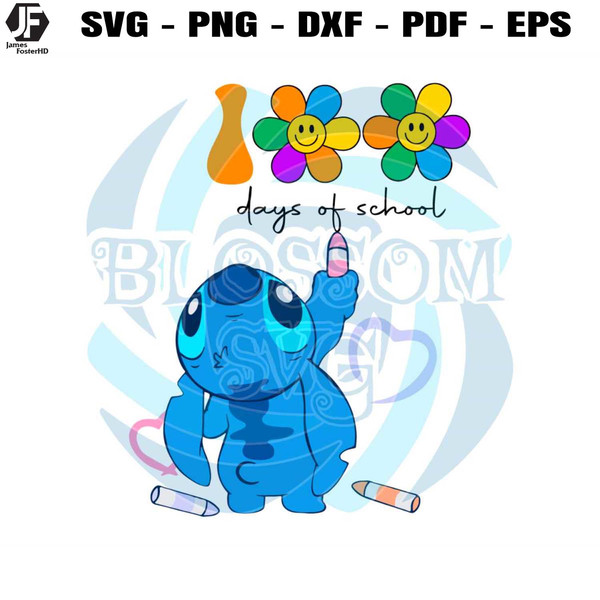 100 Days Of School Stitch Drawing SVG.jpg