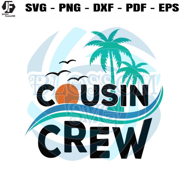 Beach Cousin Vacation Cousin Crew SVG Digital Cricut File.jpg